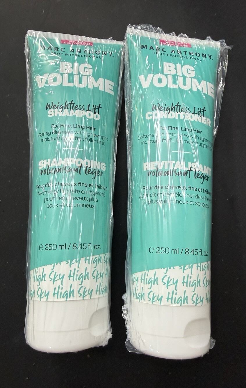 Marc Anthony Big Volume Shampoo Conditioner Set Fine Hair 8.45mL Each. New.